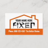 Stunning Builders Service Logo Constructie Visitekaartje (Achterkant)