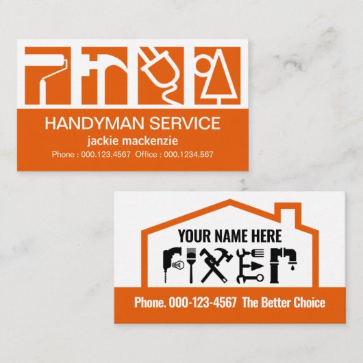 Stunning Builders Service Logo Constructie Visitekaartje (Voorkant / Achterkant)