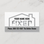 Stunning Builders Service Logo Constructie Visitekaartje (Achterkant)