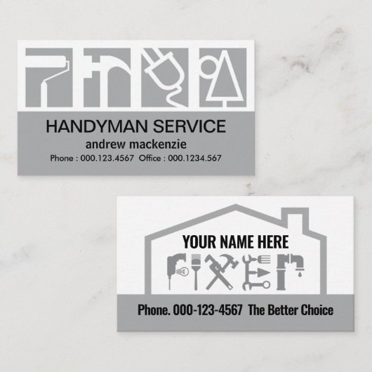 Stunning Builders Service Logo Constructie Visitekaartje (Voorkant / Achterkant)