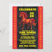 Stunning Chinese Year of the Fire Horse 2026 Kaart (Voorkant)