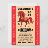 Stunning Chinese Year of the Fire Horse 2026 Kaart (Voorkant)