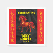 Stunning Chinese Year of the Fire Horse 2026 Servet (Voorkant)