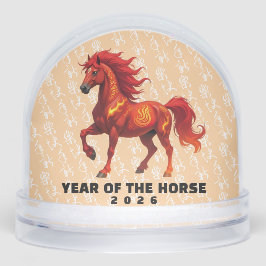 Stunning Chinese Year of the Fire Horse 2026 Sneeuwbol