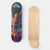 Stunning Colorful Phoenix Arising from the Flames Persoonlijk Skateboard (Voorkant)