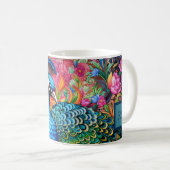 Stunning Custom Monogram Pauw Kopje Koffiemok (Voorkant rechts)
