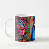Stunning Custom Monogram Pauw Kopje Koffiemok (Links)