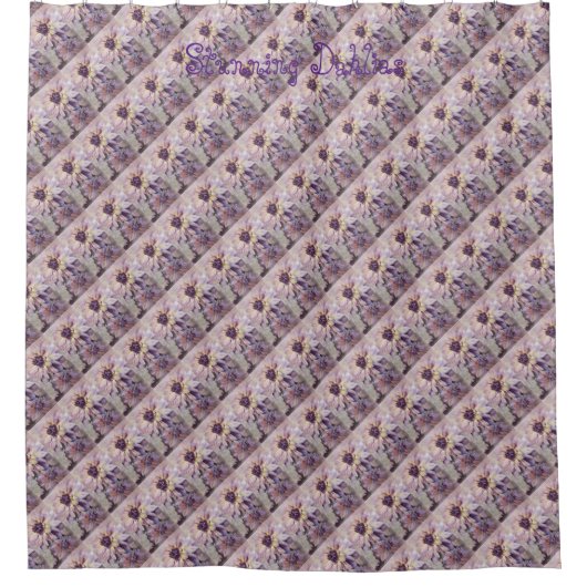 Stunning Dahlias Douchegordijn (Voorkant)