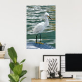 Stunning Egret Bird Poster (Thuiskantoor)