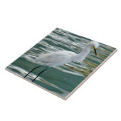 Stunning Egret Bird Tegeltje (Zijkant)