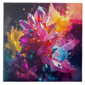 Stunning Explosion of Colorful Bismuth Crystals Tegeltje (Voorkant)