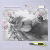 Stunning Fantasy Horse Floral Tissuepapier (Craft)