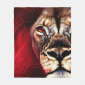 Stunning Fierce Wilderness Male Lion Fleece Deken (Voorkant)