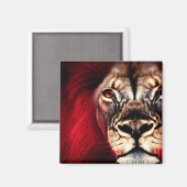 Stunning Fierce Wilderness Male Lion Magneet (Voorkant / Achterkant)