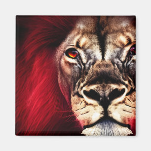 Stunning Fierce Wilderness Male Lion Magneet