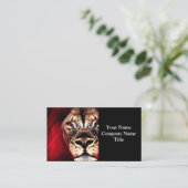 Stunning Fierce Wilderness Male Lion Visitekaartje (Staand voorkant)