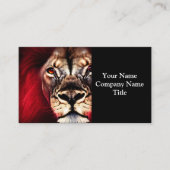 Stunning Fierce Wilderness Male Lion Visitekaartje (Voorkant)