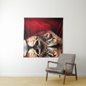 Stunning Fierce Wilderness Male Lion Wandkleed (In Situ (horizontaal))
