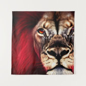 Stunning Fierce Wilderness Male Lion Wandkleed (Voorkant)