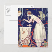 Stunning Fish Summer Dress George Barbier Briefkaart (Voorkant / Achterkant)