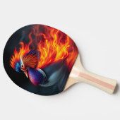 Stunning Flame-boyant Firebird Hot Mandarin Duck Tafeltennisbatje (Zijkant)