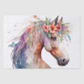 Stunning Floral Horse Tissuepapier (Voorkant)