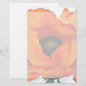 Stunning Georgia O'Keeffe Abstract Oranje Poppie Briefpapier (Voorkant / Achterkant)
