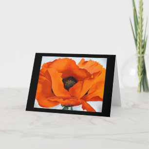 Stunning Georgia O'Keeffe Red Poppy Blank Kaart