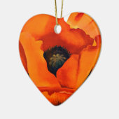 Stunning Georgia O'Keeffe Red Poppy Keramisch Ornament (Links)