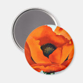 Stunning Georgia O'Keeffe Red Poppy Magneet (Voorkant / Achterkant)