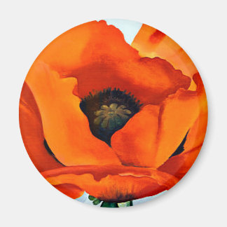 Stunning Georgia O'Keeffe Red Poppy Magneet