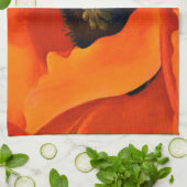 Stunning Georgia O'Keeffe Red Poppy Theedoek (Gevouwen)