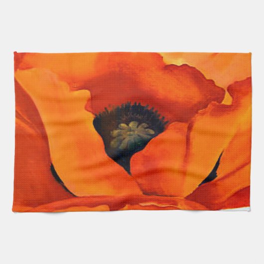 Stunning Georgia O'Keeffe Red Poppy Theedoek (Horizontaal)