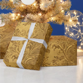 Stunning Gouden Vintage Victoriaanse Bloemrijke Ca Cadeaupapier