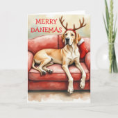 Stunning Great Dane Christmas Card Kaart (Voorkant)