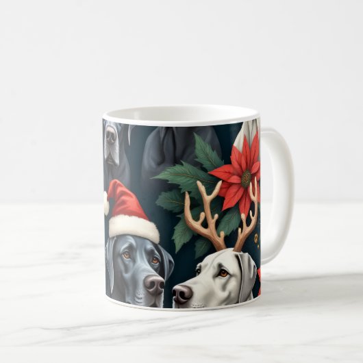 Stunning Great Dane Christmas Coffee cup Koffiemok (Voorkant rechts)