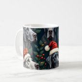 Stunning Great Dane Christmas Coffee cup Koffiemok (Voorkant links)