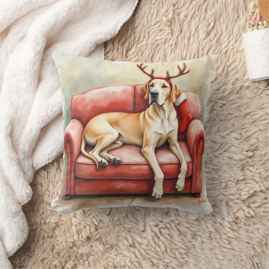 Stunning Great Dane Christmas Cushion Kussen (Deken)