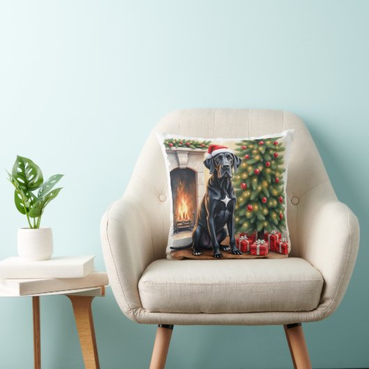 Stunning Great Dane Christmas Cushion Kussen (Stoel)