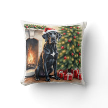 Stunning Great Dane Christmas Cushion