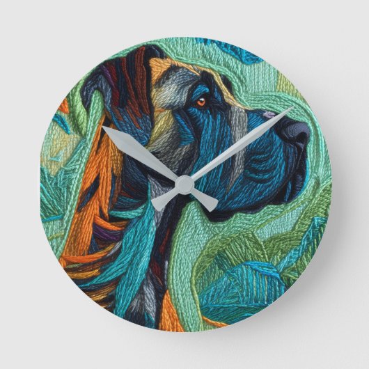 Stunning Great dane  Ronde Klok (Voorkant)