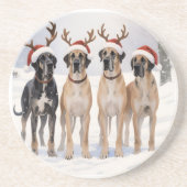 Stunning Great Dane  Zandsteen Onderzetter (Voorkant)