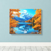 Stunning herfstlandschap canvas afdruk (Insitu (Houten vloer))