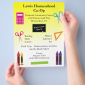 Stunning Homeschool Co op Yellow ombre Flyer (Hand)