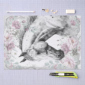 Stunning Horse Dapple Grey Floral Tissuepapier (Craft)