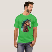 Stunning Horse Head Artwork friends T-shirt (Voorkant volledig)