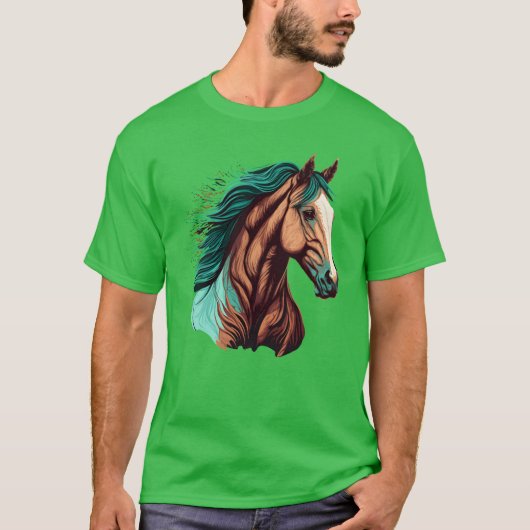 Stunning Horse Head Artwork friends T-shirt (Voorkant)