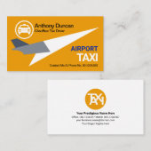 Stunning Jet Plane Liftoff Yellow Taxi Cab Driver Visitekaartje (Voorkant / Achterkant)