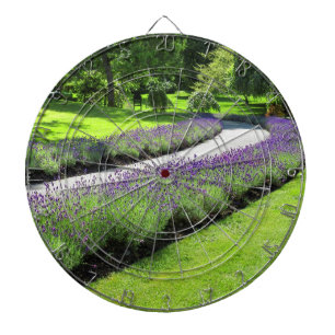 Stunning lavendelomzoomde tuinwandelpad landschap dartbord
