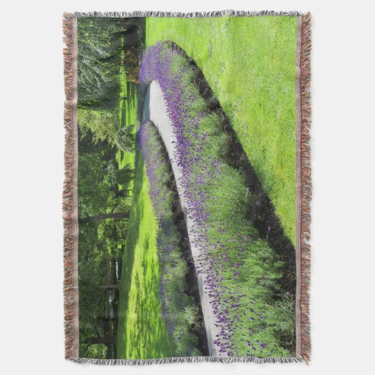 Stunning Lavender-Lined Garden Walk Deken (Voorkant Verticaal)